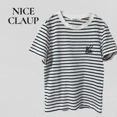 ナイスクラップ ボーダー　Tシャツ トップス　マリン　ショート　モノトーンのサムネイル