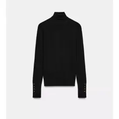 【未使用】ZARA 黒 タートルネックニット(M)