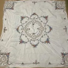 テーブルクロス　クロスステッチ　レース　レトロ