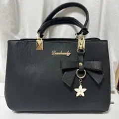 レザーショルダー ハンド バッグ ブラック SHEIN