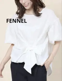 【FENNEL】フェンネル　フロントリボンブラウス　Mのサムネイル