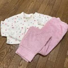UNIQLO 水玉模様フリースパジャマセット