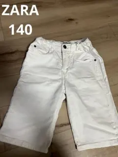 ZARA ハーフパンツ　ホワイトデニム　140