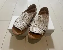 CHAMULA レザーメキシカンサンダル ホワイトのサムネイル