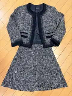 フォーマルスーツ　ノーカラージャッケット　セットアップ　ツイード　小さいサイズ