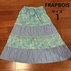 FRAPBOIS フラボア　総柄ストライプ切り替えフレアスカート　1のサムネイル