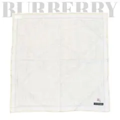 未使用品◎ バーバリー ホースロゴ スカーフ 大判ハンカチ 刺繍ロゴ