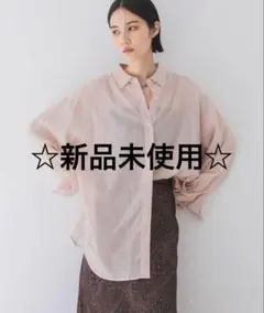 新品未使用 JEANASIS ジーナシス テンセルリネンシアーシャツ Mサイズ