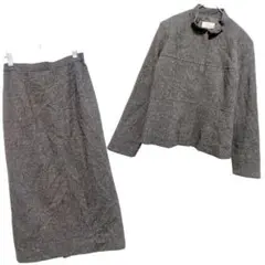 マリーン スカートセットアップ フォーマルスーツ ツイード ウール ジャケット