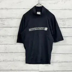 【LOCAL MOTION】シャツ ロゴプリント ブラック 半袖カジュアル S