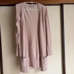ZARA ザラロングカーディガン　薄いピンク色