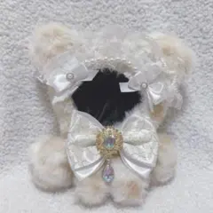 ぬい服♡おすわりぬい服 10〜13cm ちびぐるみ 白 ぬい活 ホワイト