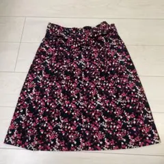 MAX&Co.マックスアンドコー　花柄タックスカート　リボン　36サイズ
