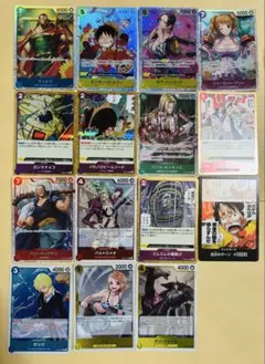 ワンピースカード まとめ売り ルフィSR など 15枚セット 引退品