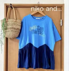 新品！niko and... 4500円→2290円 フレア プリント Tシャツ