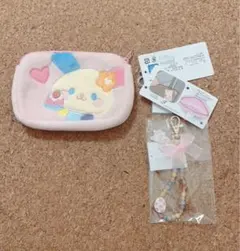 新品未使用 サンリオ ウサハナ マルチティッシケース　マロンクリーム チャーム