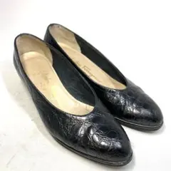 フェラガモ サイズ表記「5 1/2C」 23センチ　ブラック　ローヒール