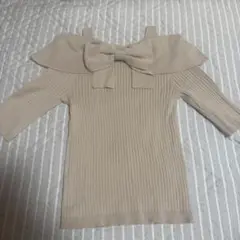 tocco closet 2way オフショルりぼんニット