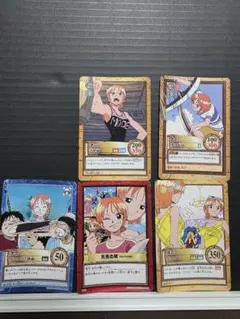 ワンピース　カードダス　人気ナミ５枚セット　2000～2001年の希少カード