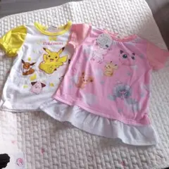 ポケモン 半袖Tシャツ 2枚セット 110cm　女の子
