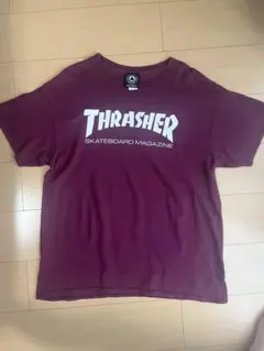 THRASHER Tシャツ ボルドー ロゴプリントのサムネイル