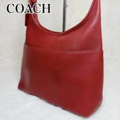 Vintage COACH Leather Shoulder Bag Red