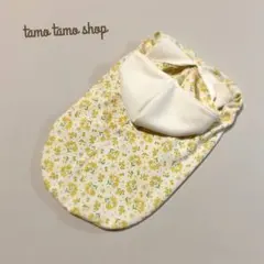 オーダー専用♡ミモザ柄 ワッフルニットのフード付きタンク XXS〜 犬服 春