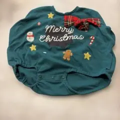 クリスマスロンパース ダークグリーン 95cm未満