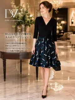 値下❤️DIANEvon FURSTENBERG DVFシルク混ラップワンピース2のサムネイル