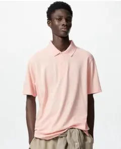 【未使用】エアリズムコットンカノコポロシャツ　ピンク　S