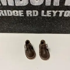 ブライスアイシードール用ビジューバックル付きサボシューズ焦茶