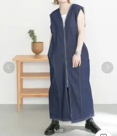 ノースリーブデニムワンピース