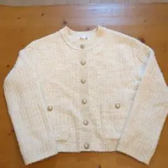GU ニットカーディガン M クリーム色