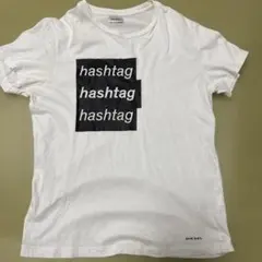 DIESEL ホワイト Tシャツ hashtagプリント