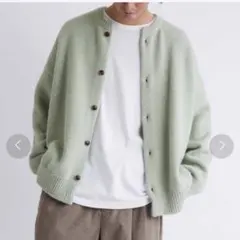 ADAM ET ROPE' ローゲージ クルーネック カーディガン