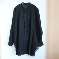 mizuiro-ind ミズイロインド バンドカラーシャツ 黒
