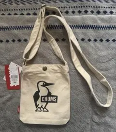 CHUMS アイボリー ショルダーバッグ