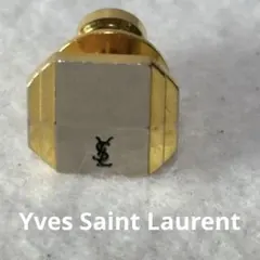 イヴサンローラン YSL ロゴ タイタック ピンバッジ ゴールド シルバー