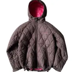 Columbia hooded puffer jacket brown pink
