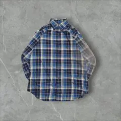Brooks Brothers チェック BDシャツ S ブルー