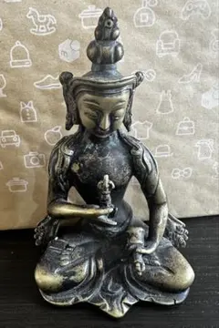 チベット語経典 手描きの仏像 9枚 チベット語経典 手描きの仏像 9枚 アンティーク チベット密教