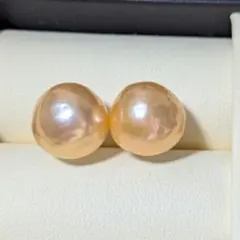 B158　本真珠　11―12mm　天然　マベパール　SV　ピアス