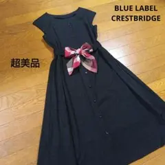 美品　ノースリーブ ワンピース　ブルーレーベルクレストブリッジ 38 バーバリー