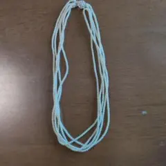 ホワイトパール多重巻きネックレス
