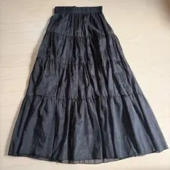 レトロガール ブラック ロングスカート