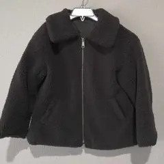 coca キッズ　 ボアブルゾン　チャコールグレー　 Mサイズ