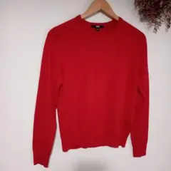 UNIQLO ユニクロ 秋冬 メリノクルーネックセーター 赤 Mサイズ