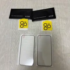 iPhone15Proガラスフィルム (2枚)+ カメラフィルム（2枚）
