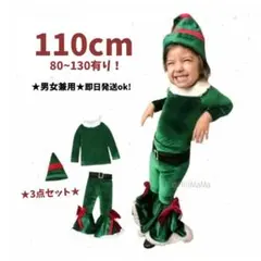即発送❤️新品 タイムセール クリスマス フレアセットアップ緑110 サンタコス