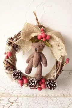 ベアのリース　直径約22㎝